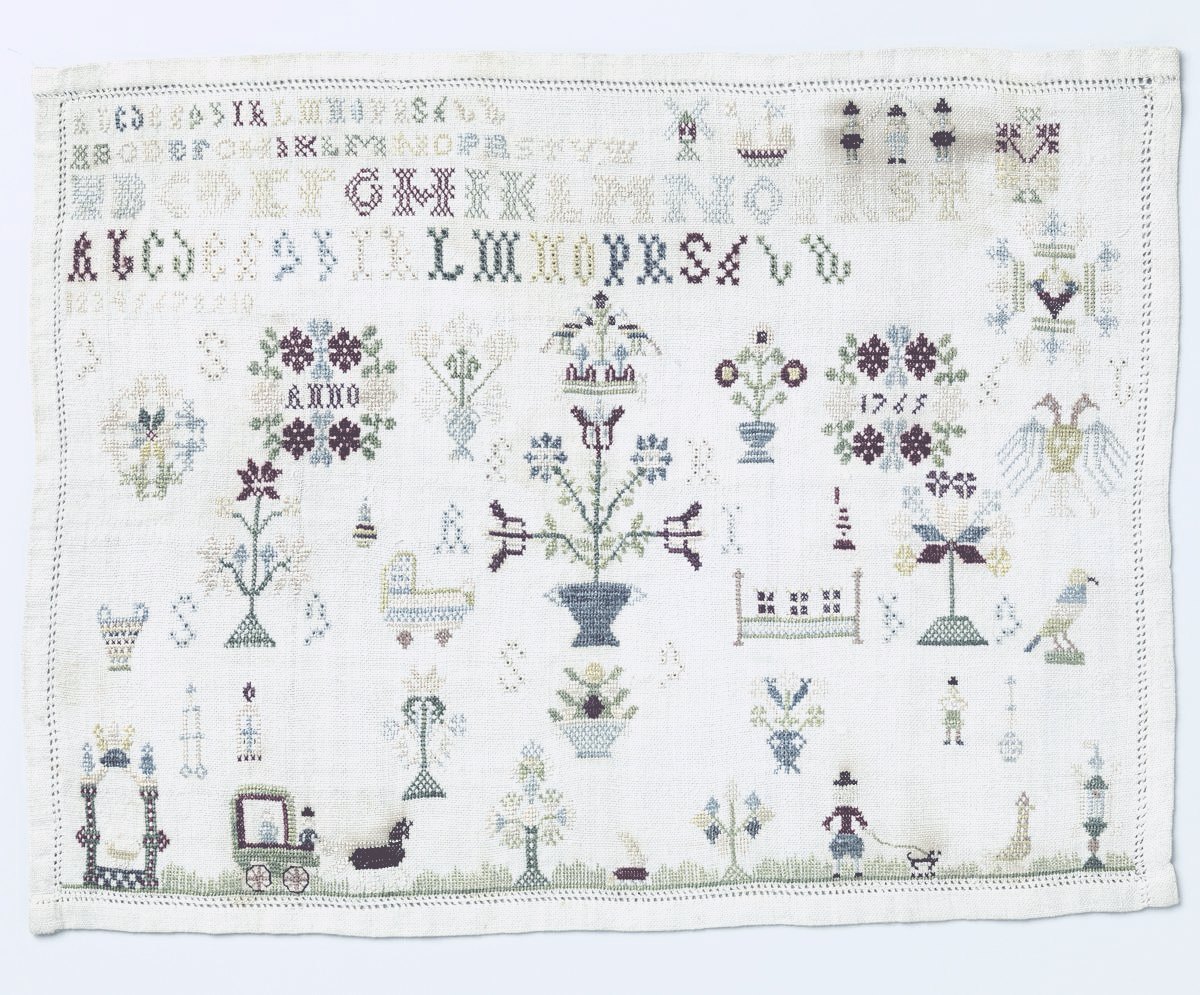 Вышивка-прописи (мерклап), ANNO 1765. Неизвестная вышивальщица, Нидерланды